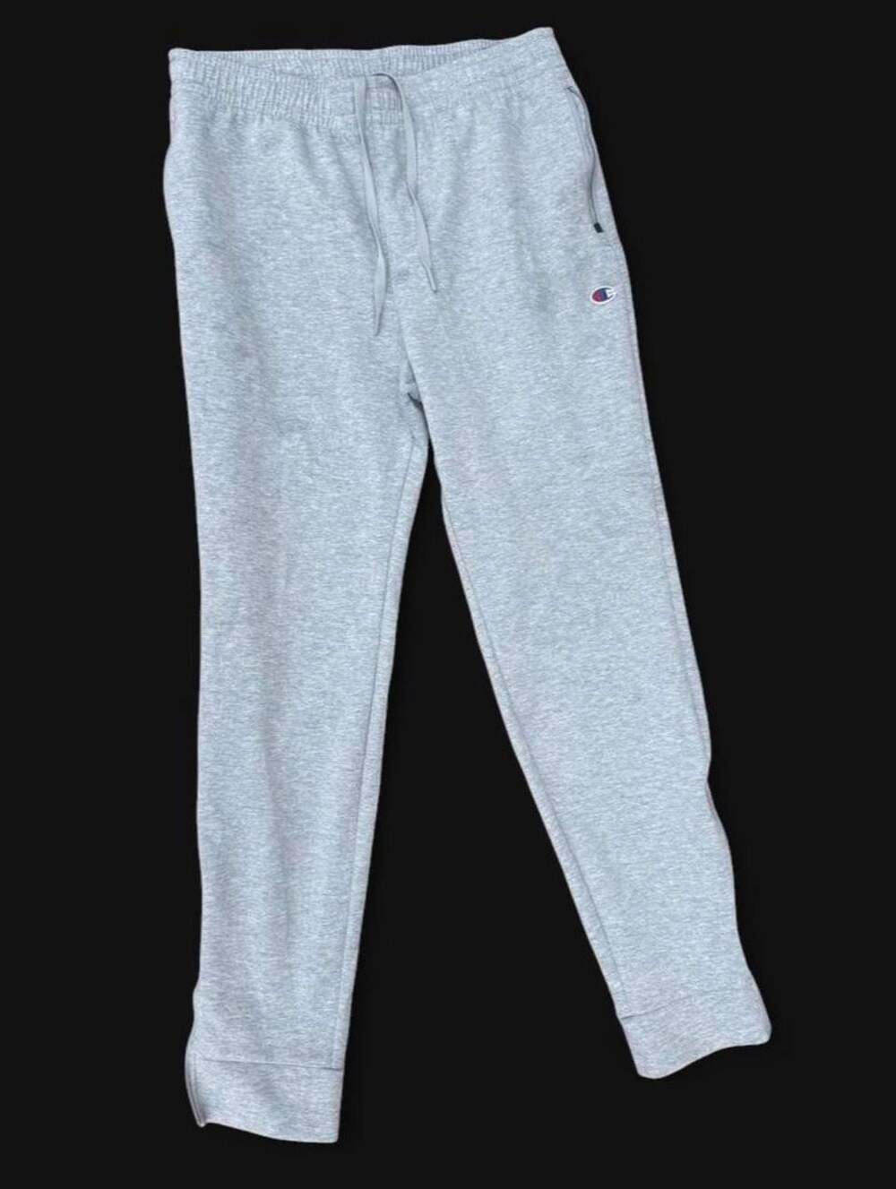 Champion Men's Size M Gray Jogger Sweatpants with Zipper Pockets